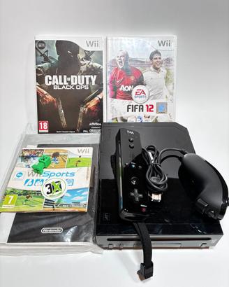 Nintendo Wii Black – Bundle Completo con 3 Giochi