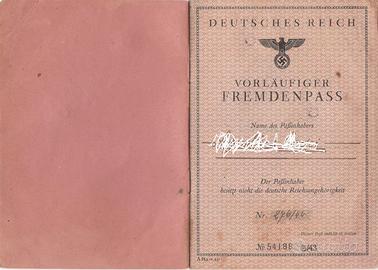 LASCIAPASSARE GERMANIA  SECONDA GUERRA MONDIALE