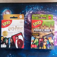 Carte UNO Minecraft e Harry Potter 