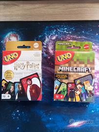 Carte UNO Minecraft e Harry Potter 
