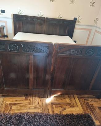 lettini singoli/matr.  antico legno massello