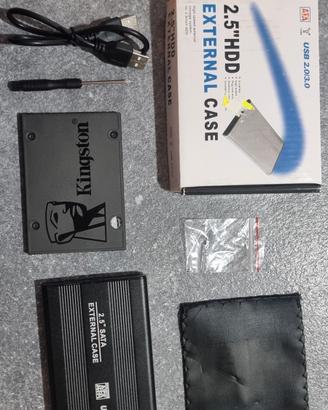 ssd Kingston 256 gb più porta ssd hard disk