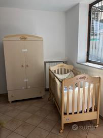 Cameretta Pali per bambini – Culla + Armadio