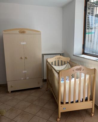 Cameretta Pali per bambini – Culla + Armadio