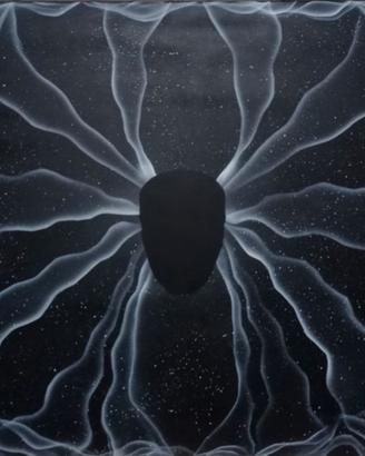 Dipinto acrilico spray su tela cm 120x100