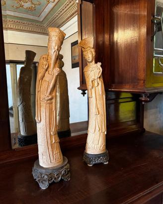 Splendide statue cinesi in avorina