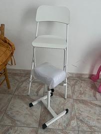 Sedia alta + sgabello pedicure