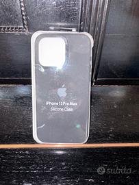 Cover apple in silicone nera per iphone 15 pro max