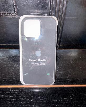 Cover apple in silicone nera per iphone 15 pro max