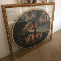 Cornice anticata foglia d'oro