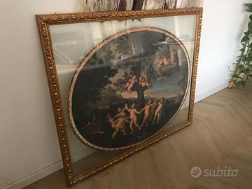 Cornice anticata foglia d'oro