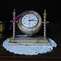orologio vintage da camino in marmo 