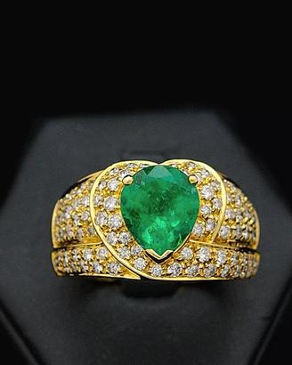 ANELLO SINFONIA ORO 18 KT SMERALDO 4.60 CT