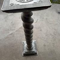 Colonna Porta Piante / Statua in Legno e Metallo