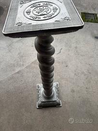 Colonna Porta Piante / Statua in Legno e Metallo