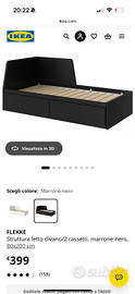 Letto singolo estraibile