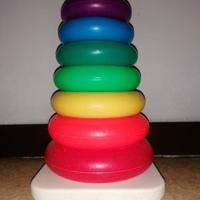 1985 Fisher Price piramide 7 anelli vintage 