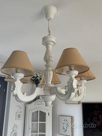 Lampadario maison du monde shabby chic legno