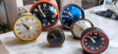 lotto 6 Sveglie Vintage Meccaniche anni 60/70/80