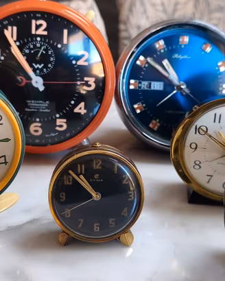 lotto 6 Sveglie Vintage Meccaniche anni 60/70/80