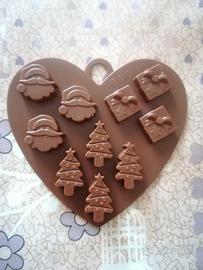 Stampo natalizio in silicone per cioccolatini