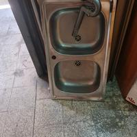 Lavello inox 90cm due vasche