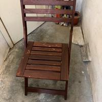 Due sedie in legno da giardino/esterno