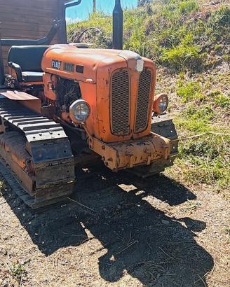 trattore cingolato fiat 411c con trincia