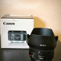 Canon EF 50 1.8 stm + filtri + paraluce