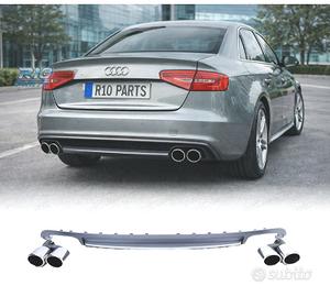 DIFFUSORE AUDI A4 B8 07-11 LOOK S4 + TERMINALI DI 