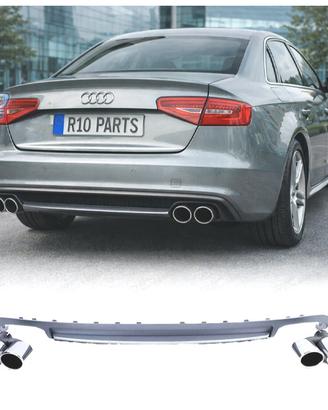 DIFFUSORE AUDI A4 B8 07-11 LOOK S4 + TERMINALI DI 