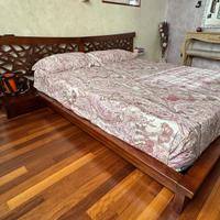 Letto matrimoniale legno massello