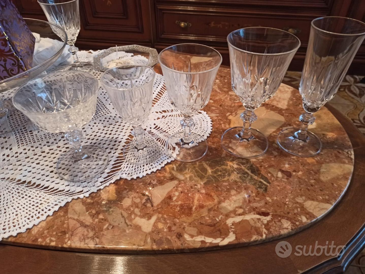 Servizio da 60 bicchieri in cristallo di Boemia Arredamento e