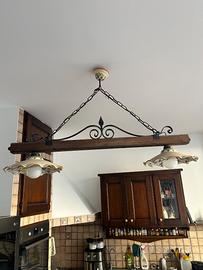 Lampadario rustico 2 luci ceramica  Caltagirone