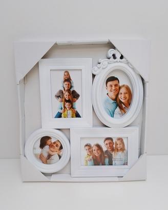 Cornice da muro multifoto bianca shabbychic