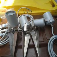 N 4 Faretti terra giardino alluminio ancoraggio