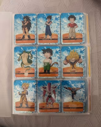 carte da collezione Dragonball Z e GT