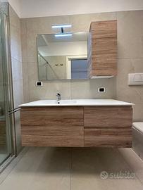 Mobile da bagno sospeso con specchio