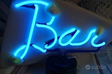 Led Insegna al neon BAR 3D - vintage PUSHER NEON L