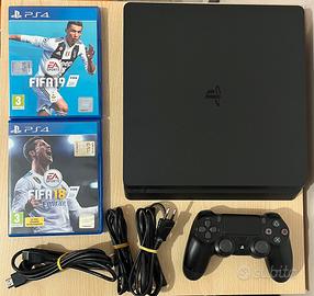 PS4 Slim 1 TB + Controller + FIFA 18 & FIFA 19