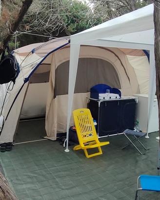 Tenda da  campeggio 4 Posti più molti Accessori