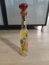 Bottiglia liquore vintage decorata a mano "Riccion