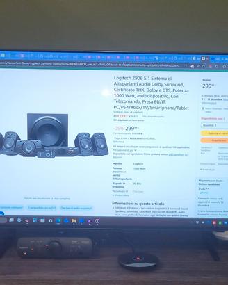 Logitech 5.1 Z906 + frontali Panasonic compatibili