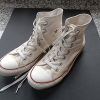 Converse alte bianche taglia 38