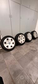 Cerchi in ferro BMW E87+ GOMME + copricerchi NERI