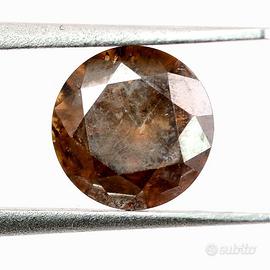 1  Diamante - 0.62 ct Rotondo - Fancy Deep Orange