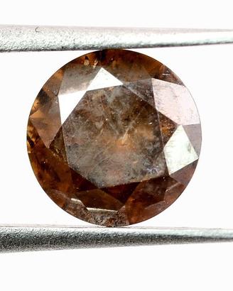 1  Diamante - 0.62 ct Rotondo - Fancy Deep Orange