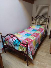letto singolo in ferro battuto 