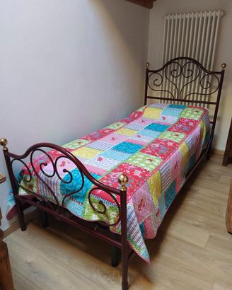 letto singolo in ferro battuto 