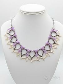 Collana Girocollo Merletto Artigianale Vintage